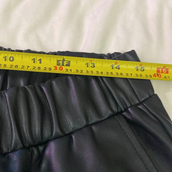 Lisadnyc the drop women black vegan faux leather baggy dress career work pants L - Picture 8 of 12